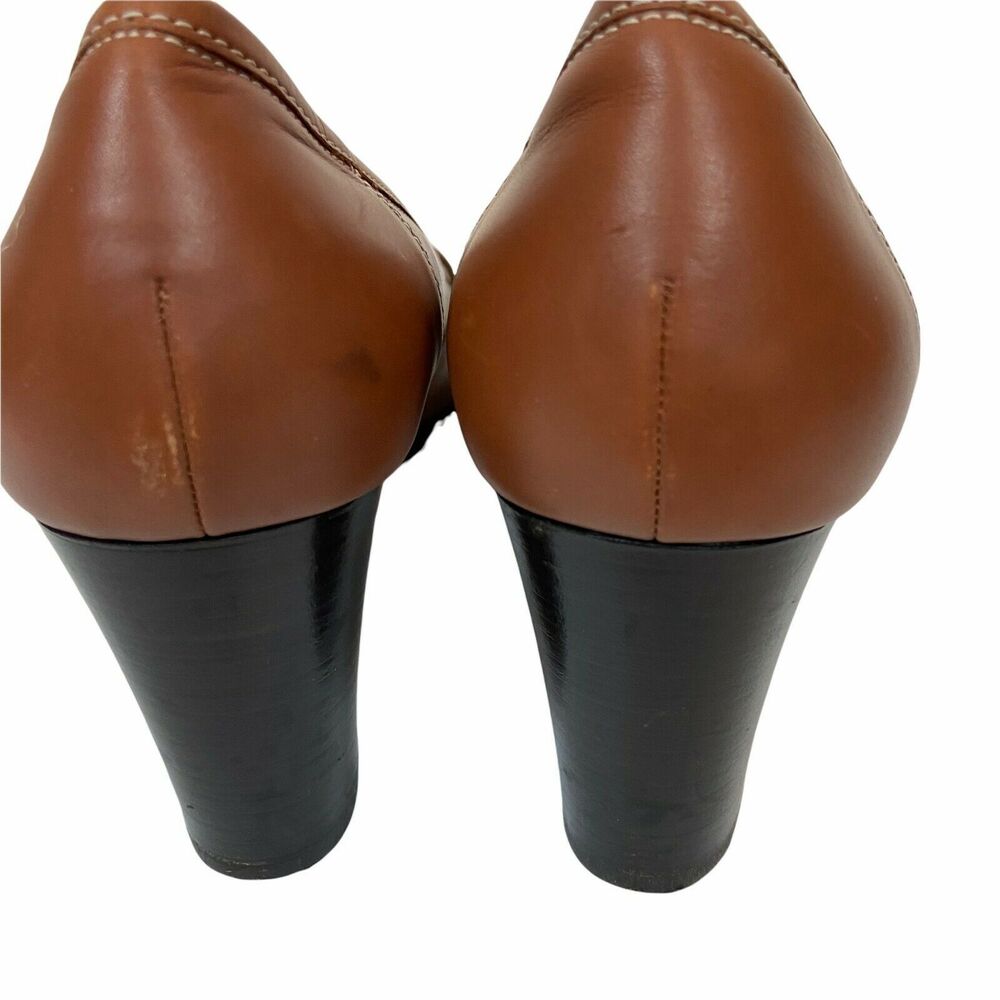 Coach Loafer Heels Women's Kassidy P310 Brown Leather Slip On Comfort size 10 B - Picture 5 of 12